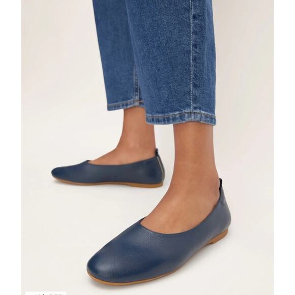 Everlane Shoes 7 Day Glove Flats Pebbled Leather Comfort Ballet Preppy Italy - Picture 1 of 9